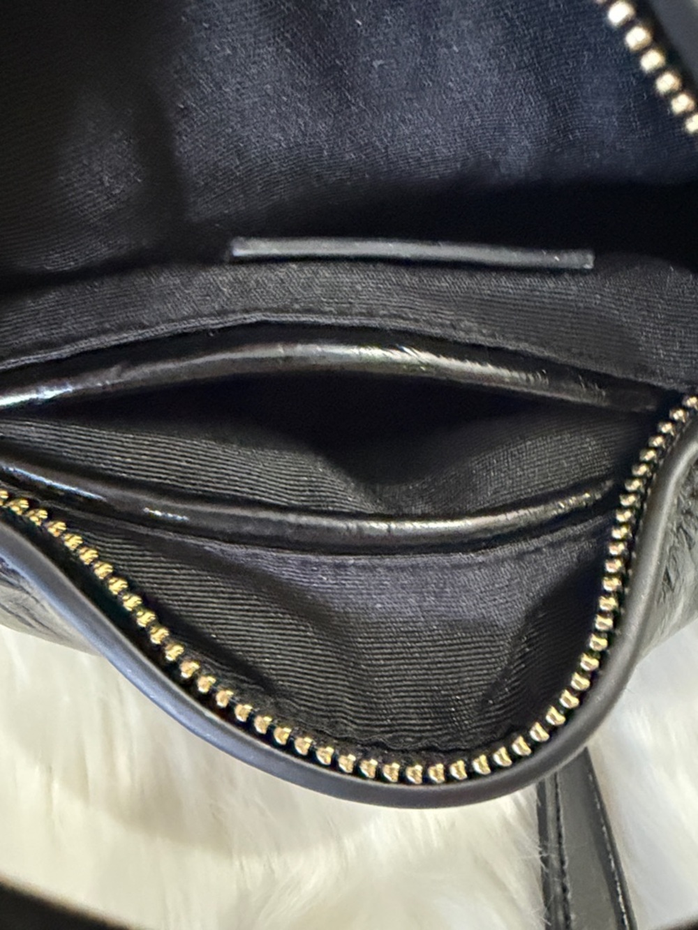 Zara Mini Bucket Bag with Metallic Gold Handle with storage bag - Picture 3 of 14